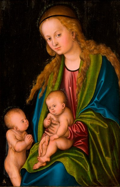 Madonna/Virgin and Child with the Infant St John the Baptist by Lucas Cranach the Elder